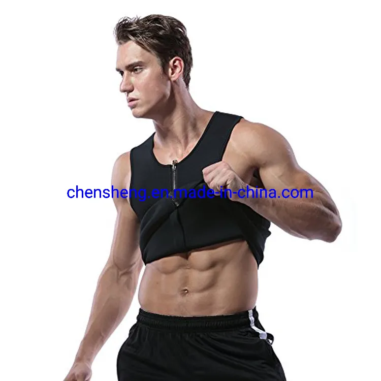 ネオプレンホットスウェット痩身ボディシェイパー男性スポーツジムフィットネスエクササイズ