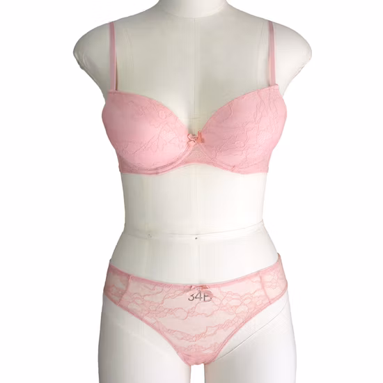 工場直販の下着セット女性レースブラジャービキニ付き